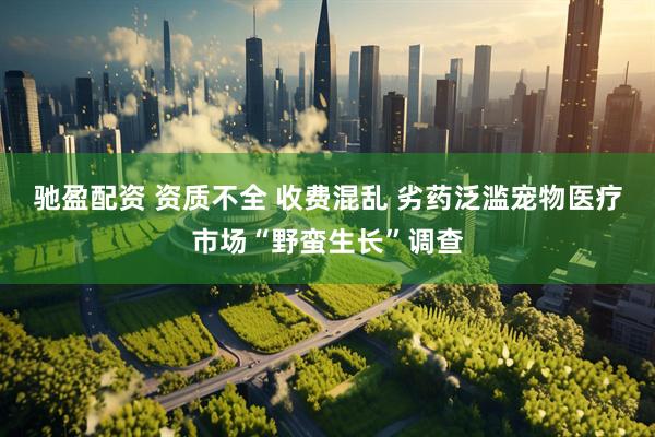驰盈配资 资质不全 收费混乱 劣药泛滥宠物医疗市场“野蛮生长”调查