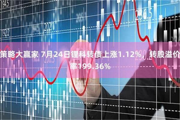 策略大赢家 7月24日锂科转债上涨1.12%，转股溢价率199.36%